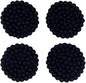 Humble Hilo Handmade Felt Coaster, 3.9 inches, Set of 4 (Black)