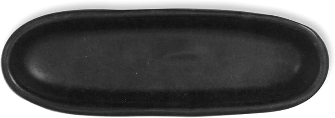 Modern Minimalist Matte Black Oval Pinch Bowls – Handmade Ceramic Stoneware - Image 2