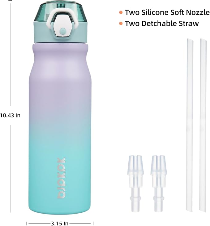 BJPKPK 25 oz Insulated Water Bottle, Stainless Steel Flask | Leak Proof Locking - Image 4