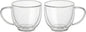 Double Wall Glass Coffee Mugs Set of 2, 6.76 oz Clear Insulated Cups by BEoneBEwin
