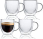 KitchenTour Insulated Coffee Mug 8 oz- Double Wall Glass Coffee Cup by KKitchenTour
