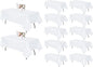 12 Pack White Tablecloth 60 x 102 Inch Rectangular Table Cloth for 6 Foot Rectangle Tables, Wrinkle Resistant Washable Polyester Fabric Table Covers for Wedding Party Banquet Buffet and Camping