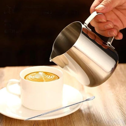 Milk Frothing Pitcher, 12oz Milk Frother Cup - Image 2