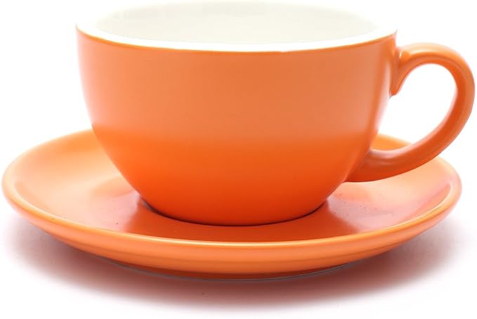 Coffeezone Ceramic Latte Art Cup and Saucer by Coffeezone