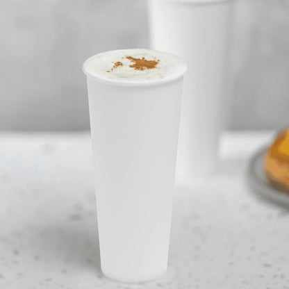 Karat 24 oz Paper Hot Coffee Cups White Disposable Cup by Karat