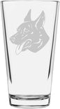 Cierny Sery Custom Personalized Dog Themed Etched All Purpose 16oz Pint Glass