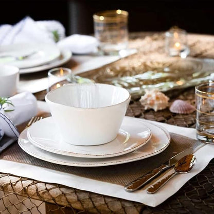 VIETRI Lastra White Salad Plate - Image 5