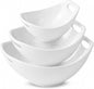 Ceramic Serving Bowls with Handles, Large Salad Bowl Set by DLIMHOME