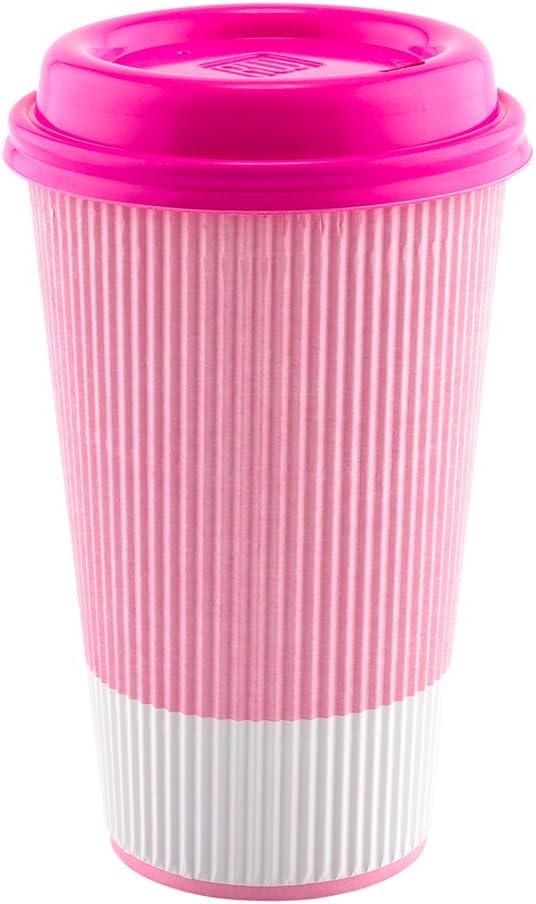 Restaurantware 16 Ounce Ripple Wall Disposable Coffee Cups, 500 Insulated Light - Image 12