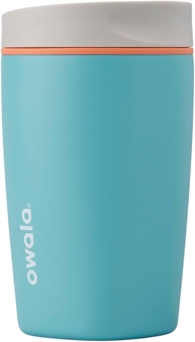 Owala SmoothSip Slider Insulated Stainless Steel Coffee Tumbler, Reusable Iced by Unknown