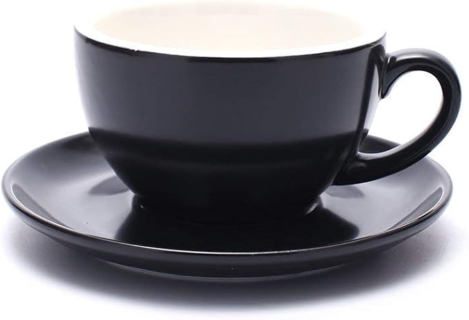 Coffeezone Ceramic Cup and Saucer Cappuccino Latte Art and Manual Brew Coffee by Coffeezone