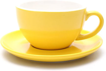 Coffeezone Ceramic Latte Art Cup and Saucer by Coffeezone