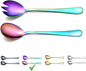 Rainbow Salad Server Set, Berglander Stainless Steel Salad Serving Set by Berglander