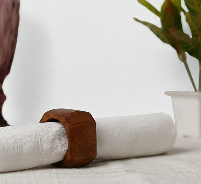 Napkin Rings Dining Table Napkin Holder, Classic Everyday Use Thanksgiving - Image 3