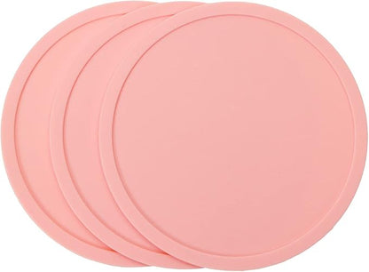 ONLYKXY 3 Pieces 3.93 Inch Silicone Coasters, Round Coasters by Unknown