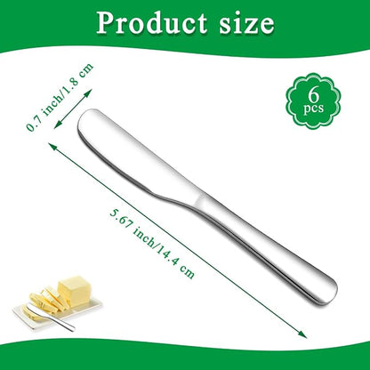 HOMQUEN Stainless Steel Butter Knife, Butter Spreader, Butter Knives, Butter - Image 2