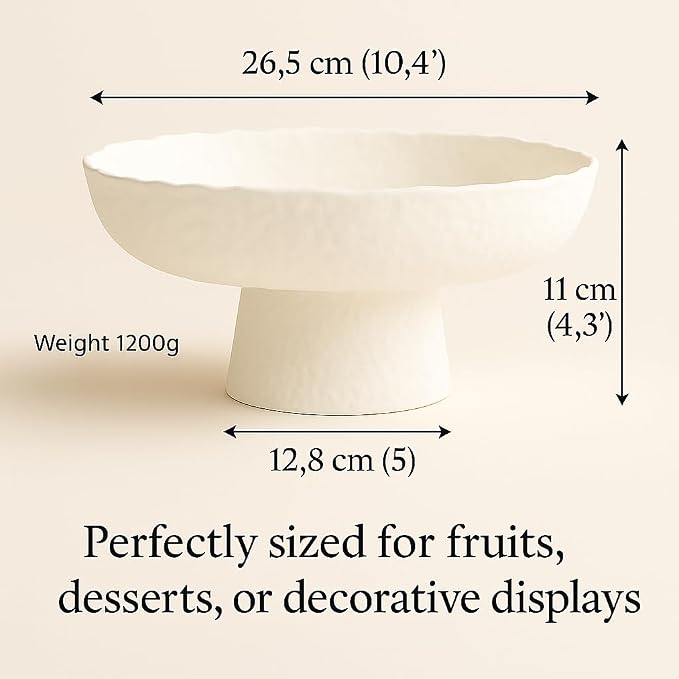 Decorative Fruit Bowls for kitchen decor Counter 10.4‘’, Large Modern Serving - Image 6