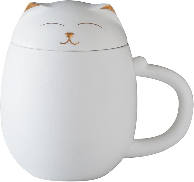 HEER Cat Ceramic Tea Mug 13.5oz by HEER