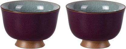 KAMMAK Japanese Tea Cups, 3 Oz Small Handmade Ceramic Teacups, Loose Leaf and by KAMMAK