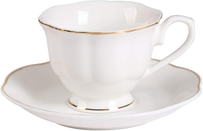 Guangyang 12 pieces Fine Porcelain 2.5oz Cups and Saucers set of 6 Turkish - Image 5