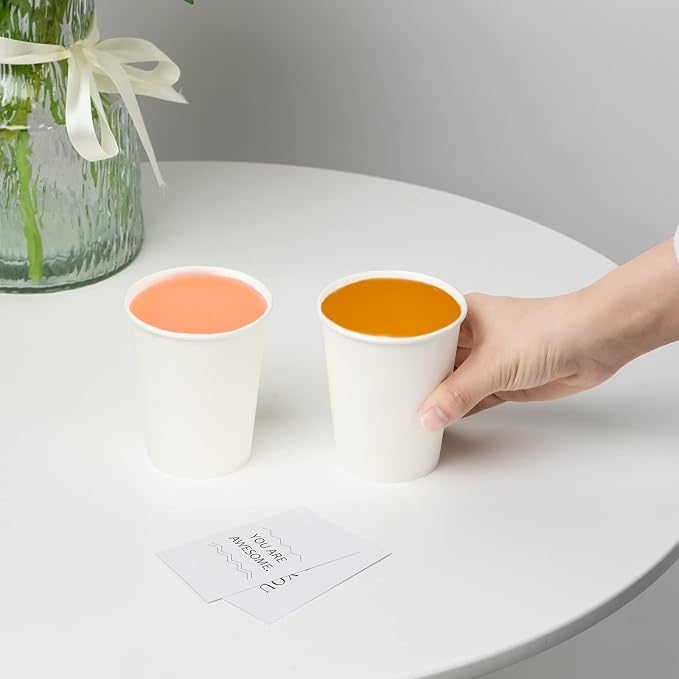 RACETOP 8 oz Disposable Paper Coffee Cups, 1000 Pack | Leak-proof Paper - Image 4