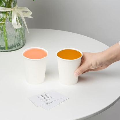 RACETOP 8 oz Disposable Paper Coffee Cups, 300 Pack | Leak-proof Paper - Image 4
