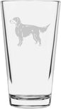 Gordon Setter Dog Themed Etched All Purpose 16oz Pint Glass