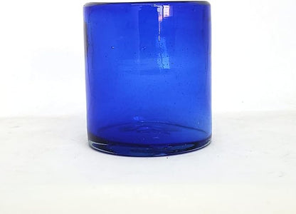 Solid Cobalt Blue 9 oz Short Tumblers, Recycled Glass, Toxin-Free - Image 3