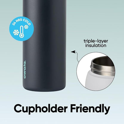 Owala FreeSip Stainless Steel Water Bottle 32 oz Foggy Tide - Image 4