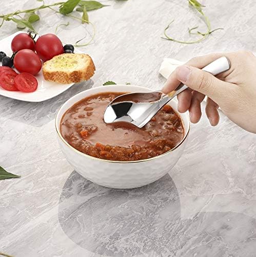 HIWARE Thick Heavy-weight Soup Spoons, High Grade Stainless Steel Soup Spoons - Image 6