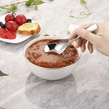 HIWARE Thick Heavy-weight Soup Spoons, High Grade Stainless Steel Soup Spoons - Image 6
