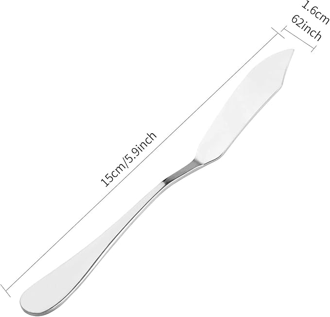 8pcs Stainless Steel Butter Knife, Cheese/Butter Spreaders, Breakfast Spreads - Image 2