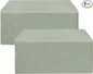 HolidayIdeas 2 Pack Fitted Tableclothes - 48 x 24 Inch - Rectangle Tablecloths for 4 Foot Tables, Polyester Fabric Table Covers for Parties, Holiday Dinner, Trade Show (Sage Green)