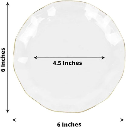 Efavormart 10 Pack | Clear 6" Round Plastic Dessert Salad Plates, Disposable - Image 3