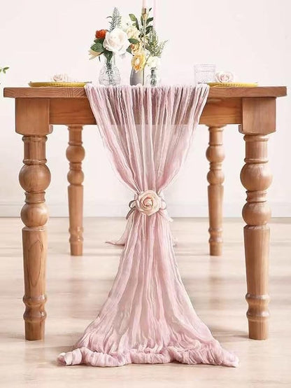 6Pack Light Pink Cheesecloth Table Runner, 17 x 108 inch Sheer Cheese Cloth - Image 7