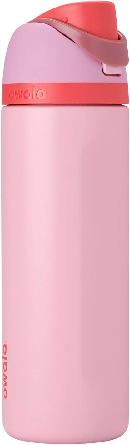 Owala FreeSip Stainless Steel Water Bottle 24 oz Angel Food Cake by Unknown