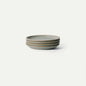 MORA Medium Plates Set of 4, 8.5 inch Ceramic Pottery Salad Plates - Microwave, Oven and Dishwasher Safe - Peppercorn