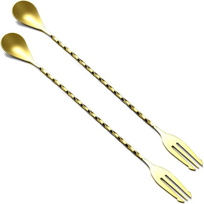 Bar Spoon Cocktail Mixing Stirrers, 12” by Briout
