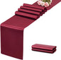 Burgundy Satin Table Runner, 12x108 Inches, 4 Pack | Premium Satin, Smooth by VCUSUELER