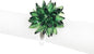 Fennco Styles Crystal Design Collection Napkin Rings - Set of 4 (Green, 2"x2")