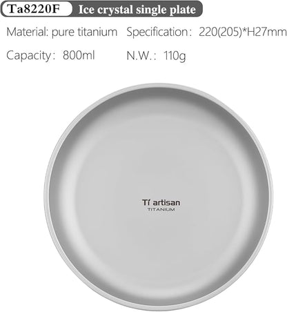 Titanium Plate Camping Picnic Tableware 27fl oz Cooking Utensils Extremely - Image 2