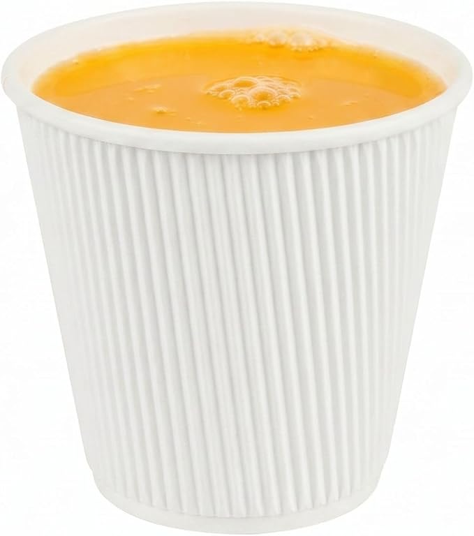 Restaurantware 8 Ounce Double Wall Disposable Coffee Cups, 500 Insulated White - Image 6