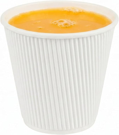 Restaurantware 8 Ounce Double Wall Disposable Coffee Cups, 500 Insulated White - Image 6