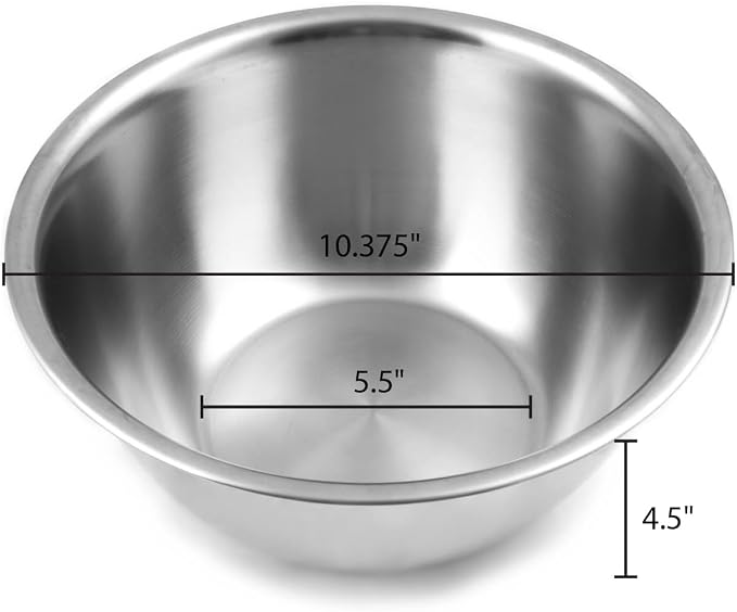 Fox Run Stainless Steel Large Mixing Bowl, 10.25 x 5.25 inches, 4.25 Quart - Image 3