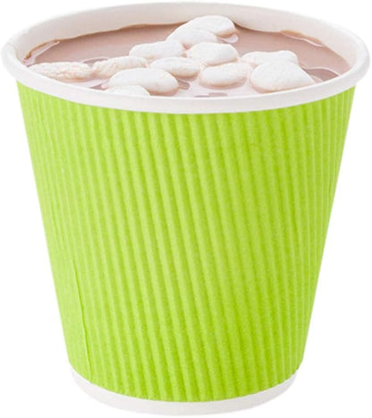 Restaurantware Ripple Wall Coffee Cups 500 Count 8 Ounce Insulated Eco Green - Image 6