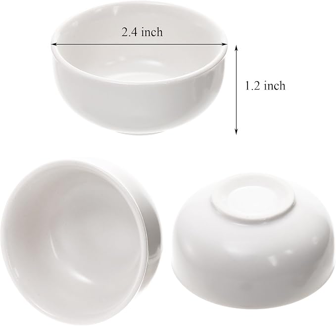 Foraineam Ceramic Sake Tea Cups Set of 12, Premium White Pottery Asia Japanese - Image 2