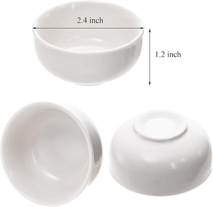 Foraineam Ceramic Sake Tea Cups Set of 12, Premium White Pottery Asia Japanese - Image 2