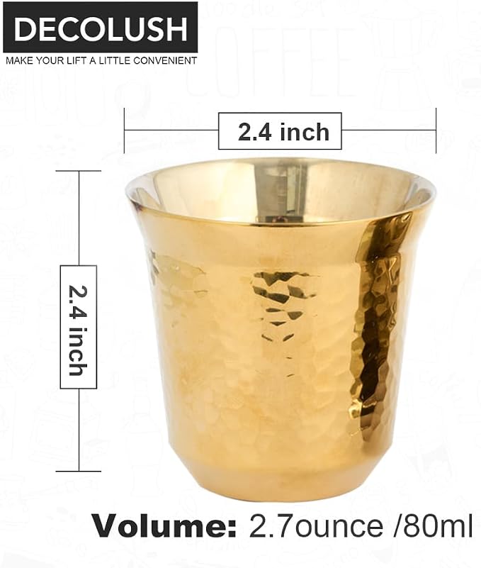 75mL Stainless Steel Espresso Cups - Image 2