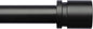 Curtain Rods for Windows 16 to 200 Inches Adjustable Length 1 Inch Diameter Window Curtain Rod with Aluminium Finials, Black