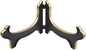 Artliving Display Stand Easel Bowl Stand for Display Large Deep Bowls, Platters and Deep Dishes Black Gold
